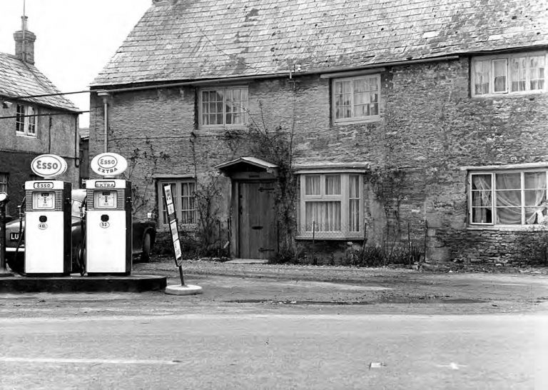Cromwell House and petrol pumps